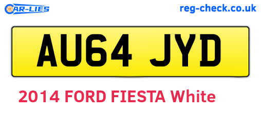 AU64JYD are the vehicle registration plates.