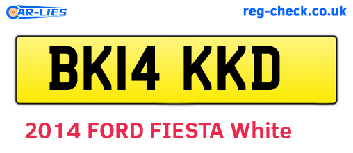 BK14KKD are the vehicle registration plates.