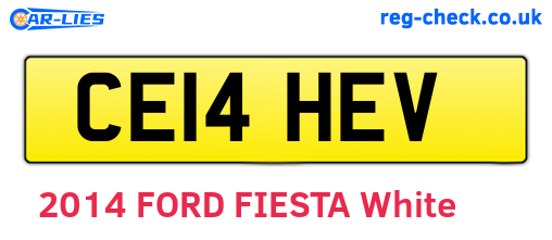 CE14HEV are the vehicle registration plates.