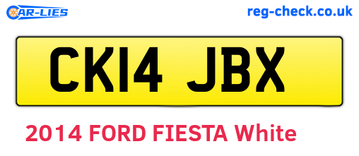 CK14JBX are the vehicle registration plates.