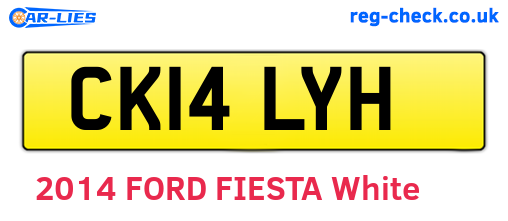 CK14LYH are the vehicle registration plates.