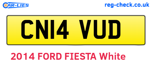 CN14VUD are the vehicle registration plates.
