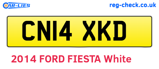 CN14XKD are the vehicle registration plates.