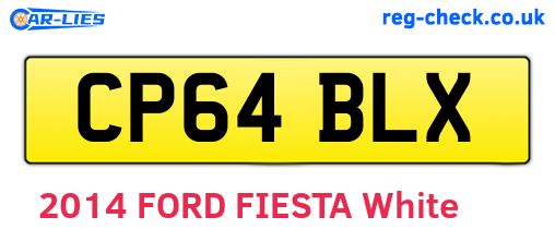 CP64BLX are the vehicle registration plates.