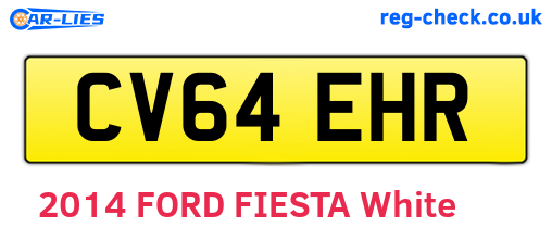 CV64EHR are the vehicle registration plates.