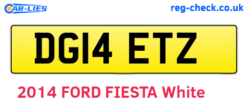 DG14ETZ are the vehicle registration plates.