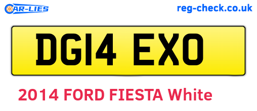 DG14EXO are the vehicle registration plates.