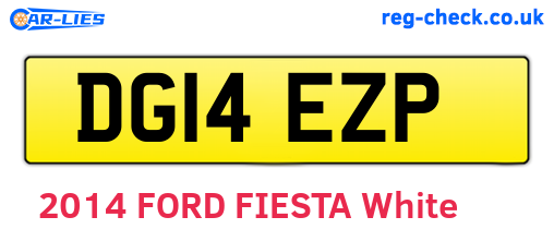 DG14EZP are the vehicle registration plates.