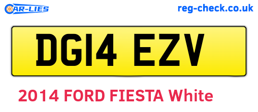 DG14EZV are the vehicle registration plates.