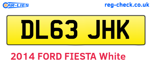 DL63JHK are the vehicle registration plates.