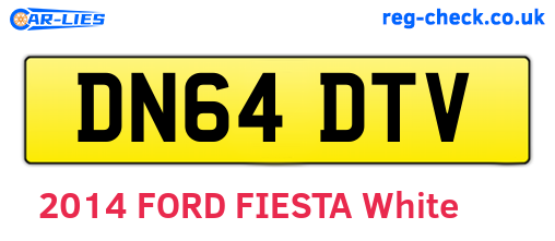 DN64DTV are the vehicle registration plates.