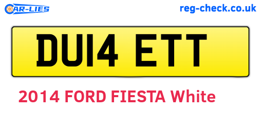 DU14ETT are the vehicle registration plates.