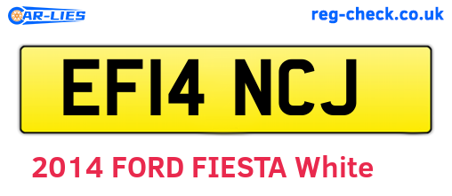EF14NCJ are the vehicle registration plates.