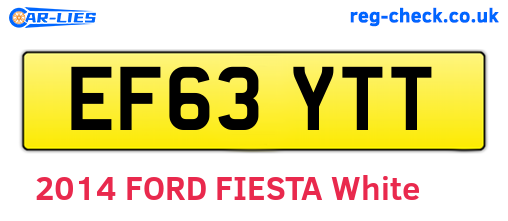 EF63YTT are the vehicle registration plates.