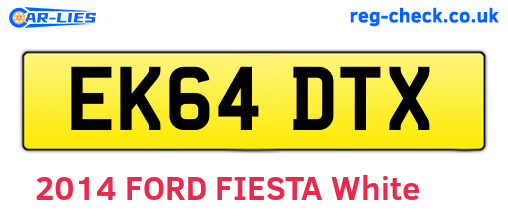 EK64DTX are the vehicle registration plates.