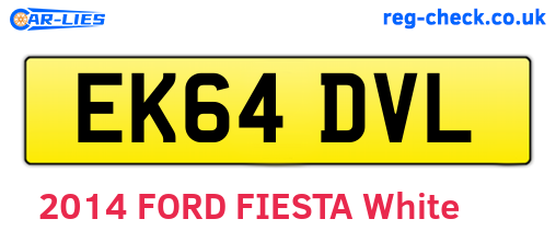 EK64DVL are the vehicle registration plates.