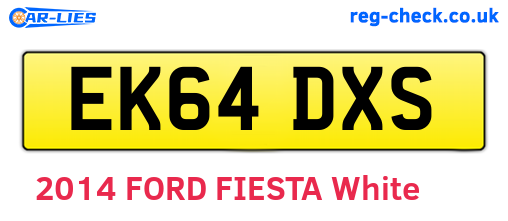 EK64DXS are the vehicle registration plates.
