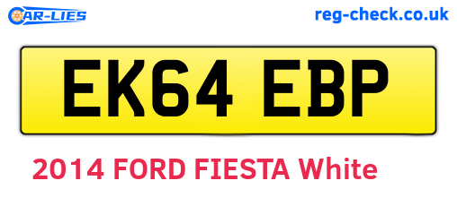 EK64EBP are the vehicle registration plates.