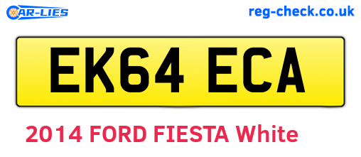 EK64ECA are the vehicle registration plates.