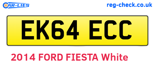EK64ECC are the vehicle registration plates.