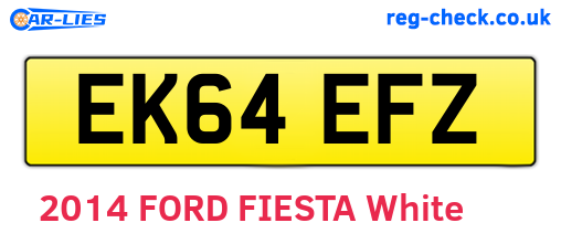 EK64EFZ are the vehicle registration plates.