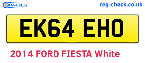 EK64EHO are the vehicle registration plates.