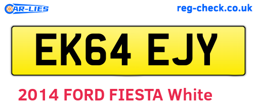 EK64EJY are the vehicle registration plates.