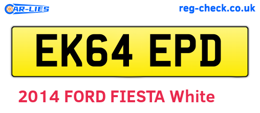 EK64EPD are the vehicle registration plates.