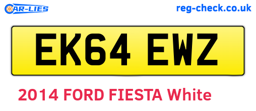 EK64EWZ are the vehicle registration plates.