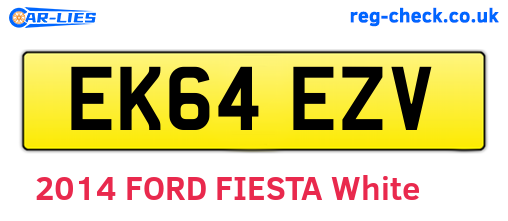 EK64EZV are the vehicle registration plates.