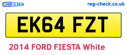 EK64FZT are the vehicle registration plates.