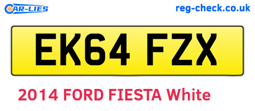 EK64FZX are the vehicle registration plates.
