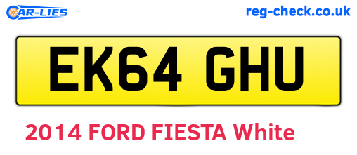 EK64GHU are the vehicle registration plates.