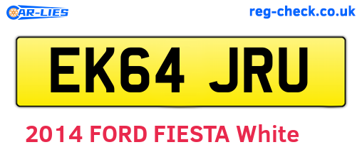 EK64JRU are the vehicle registration plates.