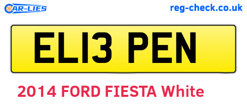 EL13PEN are the vehicle registration plates.