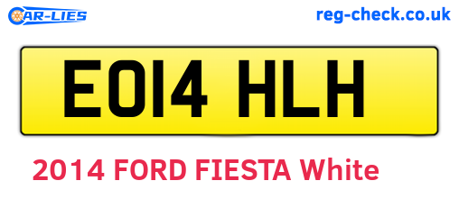 EO14HLH are the vehicle registration plates.