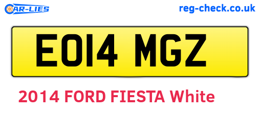 EO14MGZ are the vehicle registration plates.