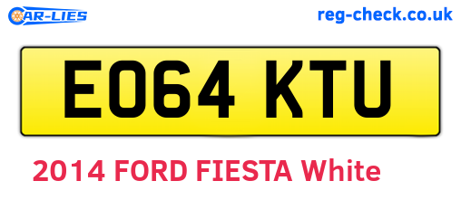 EO64KTU are the vehicle registration plates.