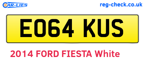 EO64KUS are the vehicle registration plates.
