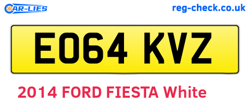 EO64KVZ are the vehicle registration plates.