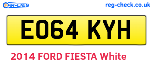 EO64KYH are the vehicle registration plates.