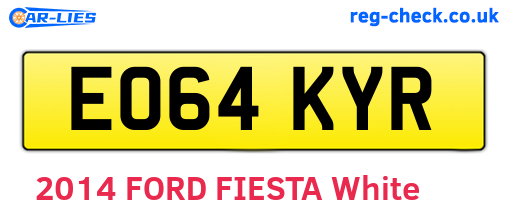 EO64KYR are the vehicle registration plates.