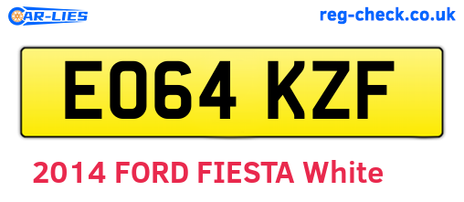 EO64KZF are the vehicle registration plates.
