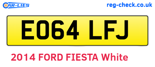 EO64LFJ are the vehicle registration plates.