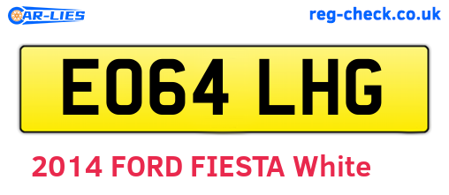 EO64LHG are the vehicle registration plates.