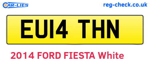 EU14THN are the vehicle registration plates.