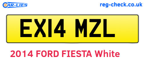 EX14MZL are the vehicle registration plates.