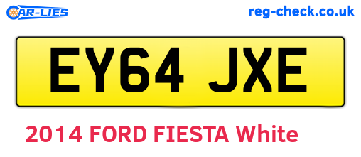 EY64JXE are the vehicle registration plates.