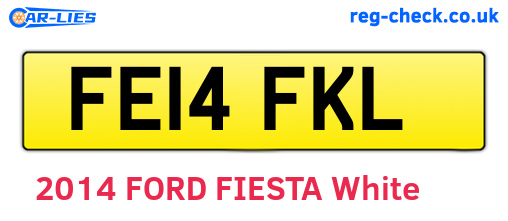 FE14FKL are the vehicle registration plates.