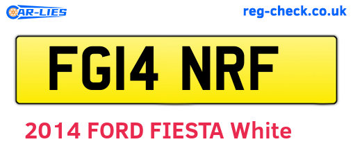 FG14NRF are the vehicle registration plates.